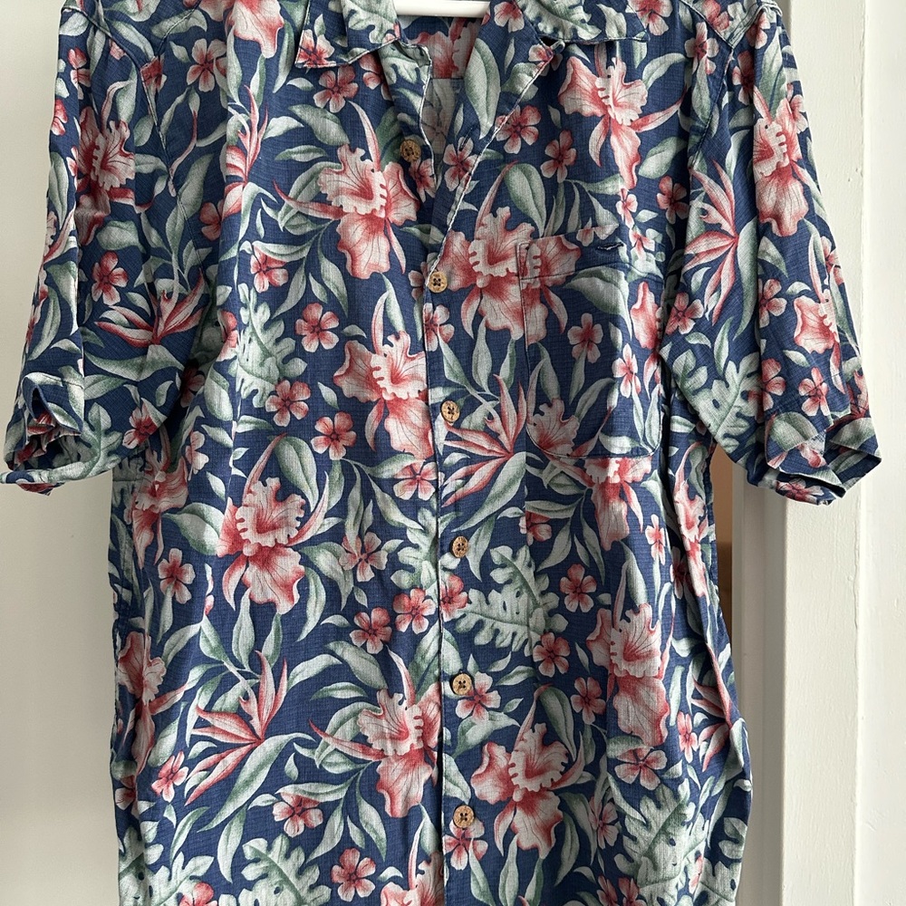 Floral Button-Up Men Top